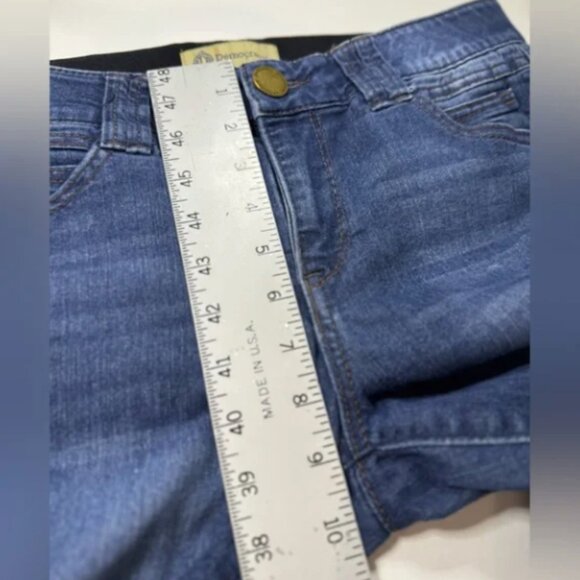 Democracy Jeans Ab Solution Skinny Mid Rise Dark Wash Stretch Denim SZ 8/29 - Picture 10 of 13